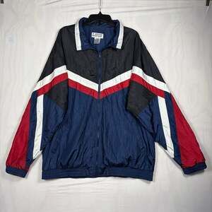 Vintage 90s Lavon Sport Wear Colorblock Full Zip Nylon Windbreaker
